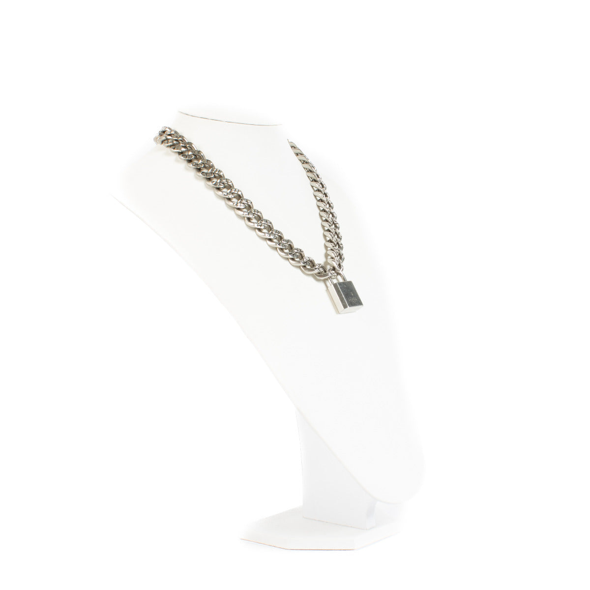 Shop and sell your Celine Le 16 Silver Brass Padlock Necklace for the best price at Labellov vintage designer luxury shop.