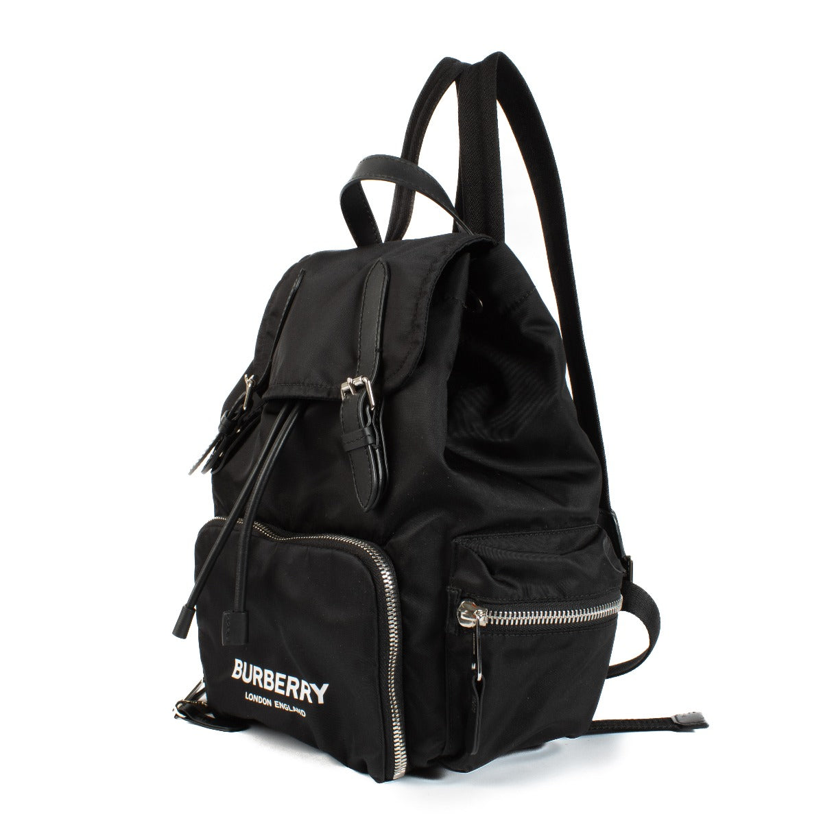 Shop safe online at Labellov in Antwerp, Brussels and Knokke this 100% authentic second hand Burberry Black Econyl Logo Rucksack Backpack