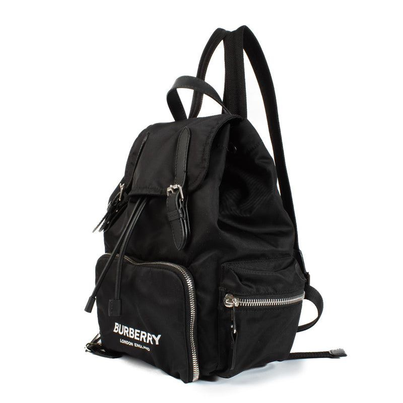 Shop safe online at Labellov in Antwerp, Brussels and Knokke this 100% authentic second hand Burberry Black Econyl Logo Rucksack Backpack