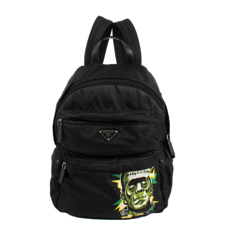 Shop safe online at Labellov in Antwerp, Brussels and Knokke this 100% authentic second hand Prada Black Nylon Frankenstein Backpack