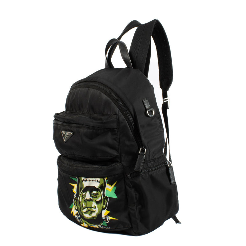 Shop safe online at Labellov in Antwerp, Brussels and Knokke this 100% authentic second hand Prada Black Nylon Frankenstein Backpack