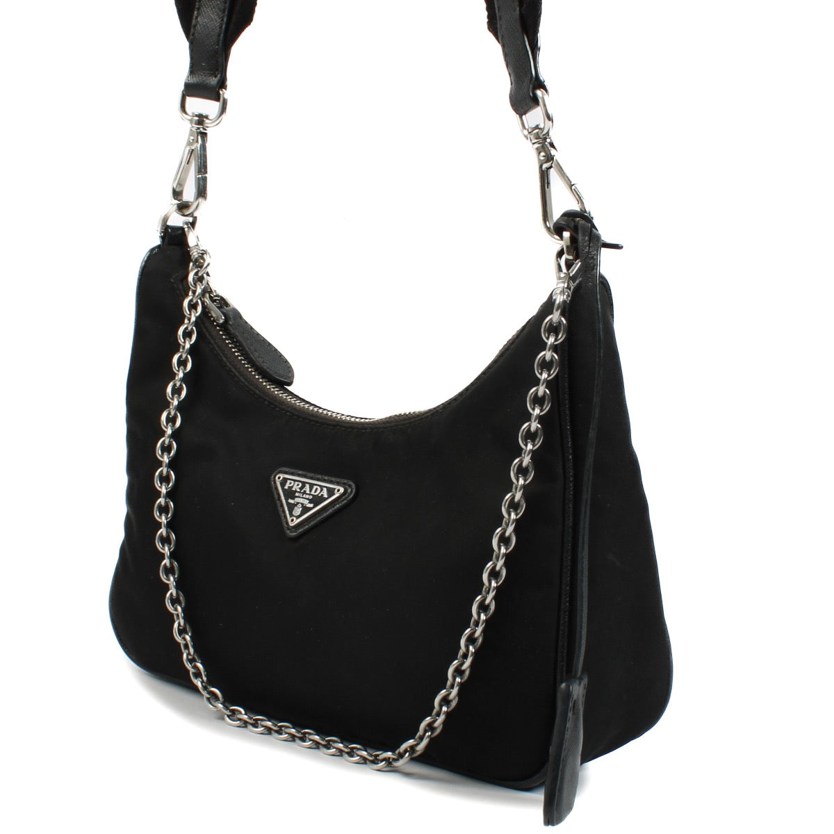shop 100% authentic second hand Prada Black Re-edition 2005 Nylon Bag on Labellov.com