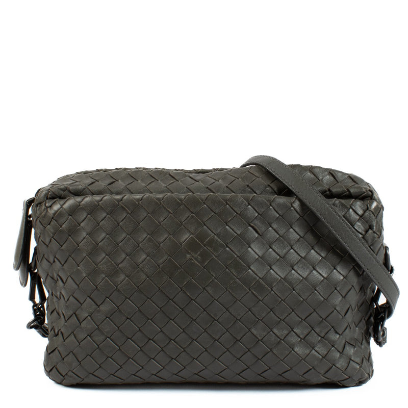 Bottega Veneta Taupe Intrecciato Crossbodytas