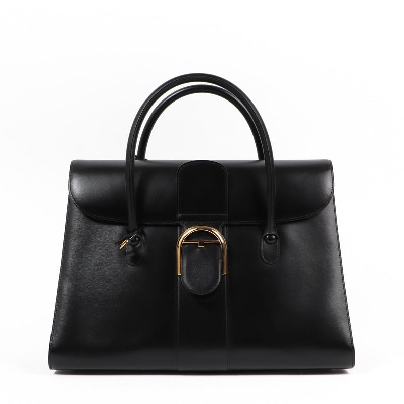 Delvaux Brillant Double Poignée Black Box Calf
