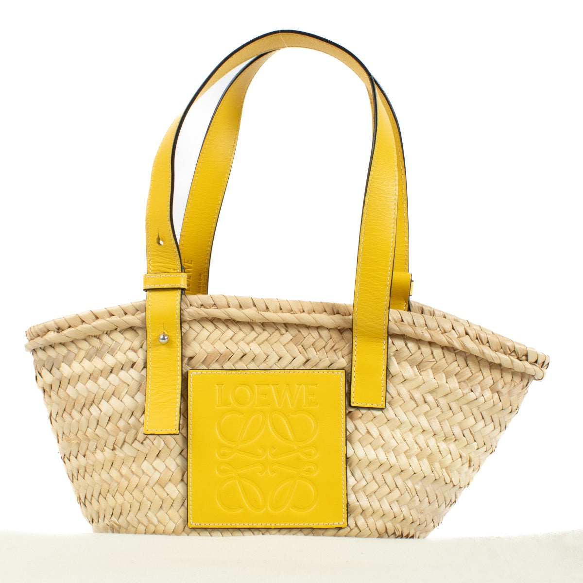 Shop 100% authentic Loewe Yellow Small Basket Bag on Labellov.com