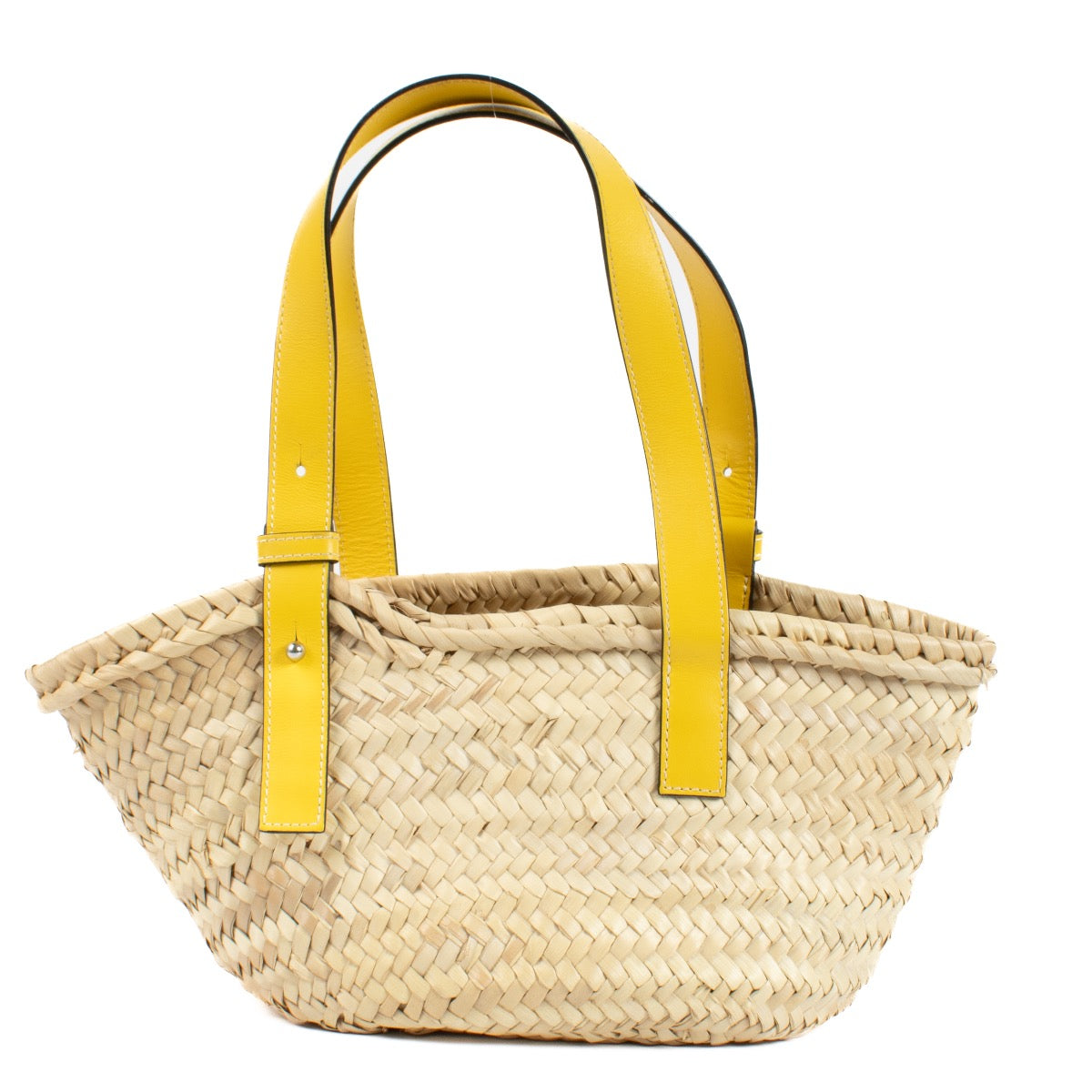 Shop 100% authentic Loewe Yellow Small Basket Bag on Labellov.com