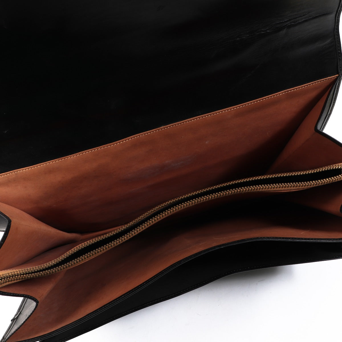 Delvaux Zwart Kalfsleer Vintage Aktetas