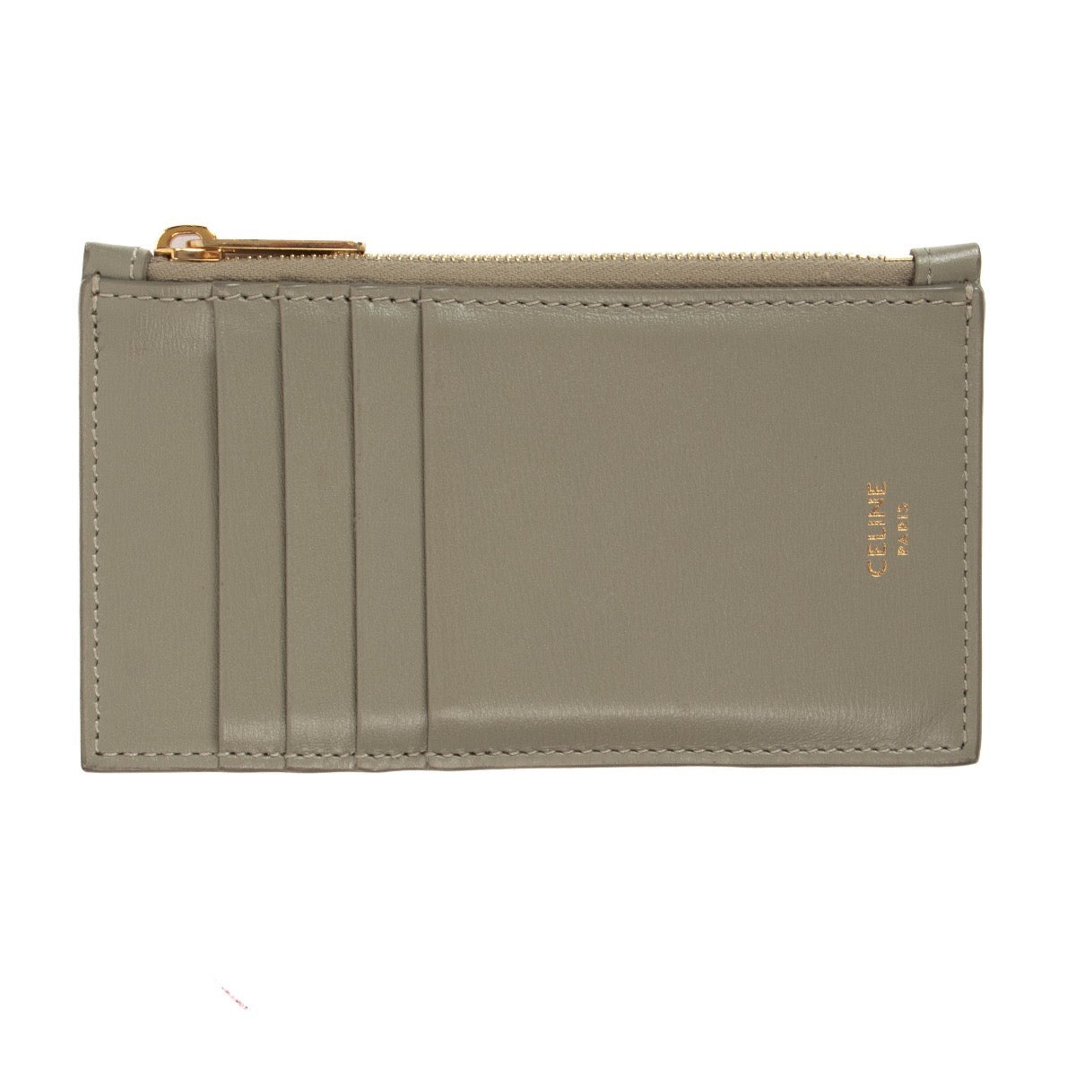 Celine Grey Essentials Compact Card Holder