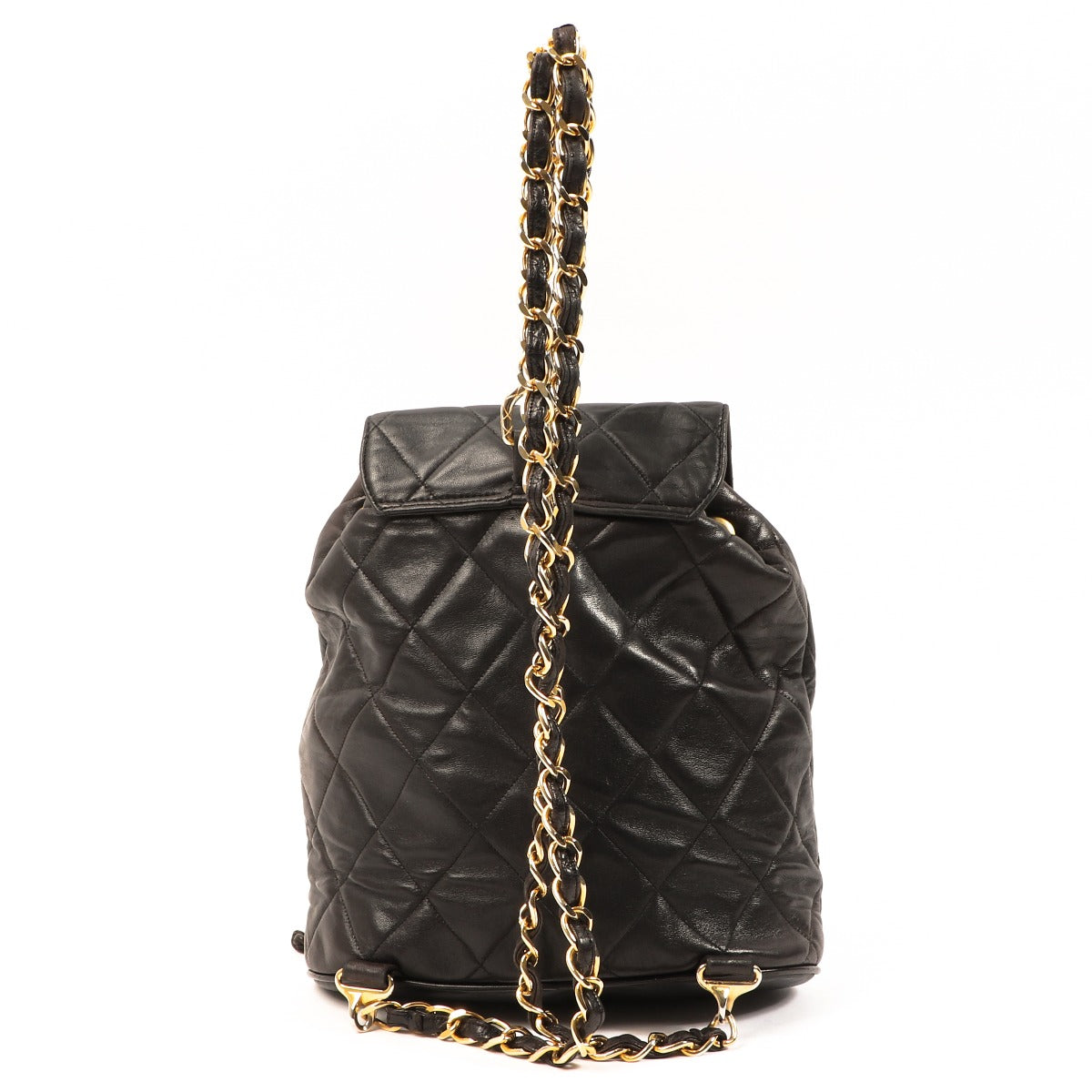 Buy an authentic second-hand Chanel Black Quilted Lambskin Duma Backpack in very good condition at Labellov in Antwerp.