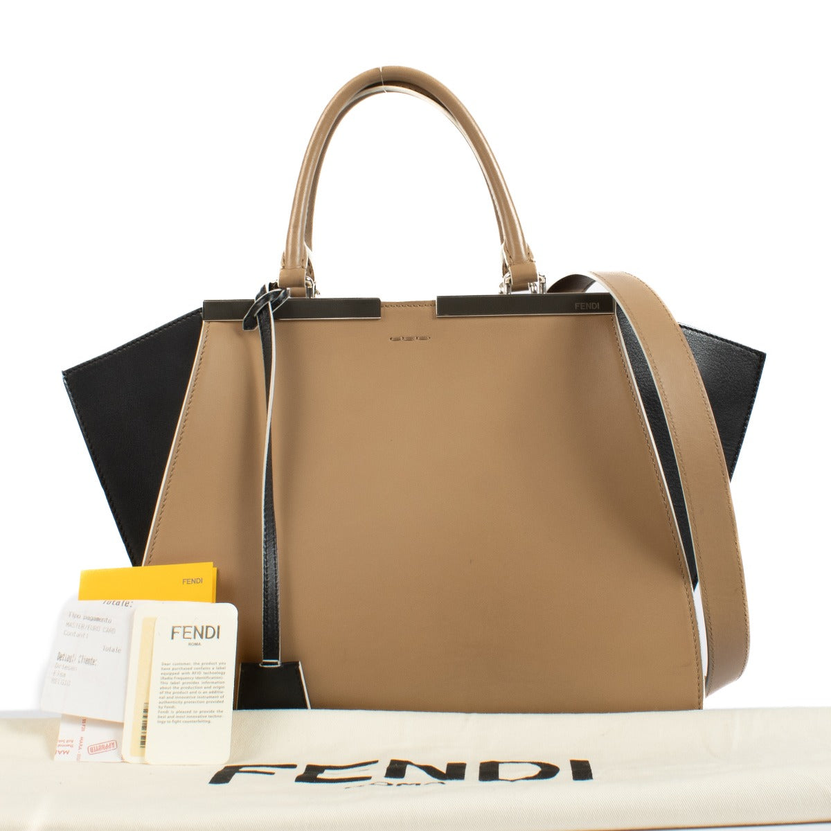 shop 100% authentic second hand Fendi Beige/Black 3jours Bag on Labellov.com
