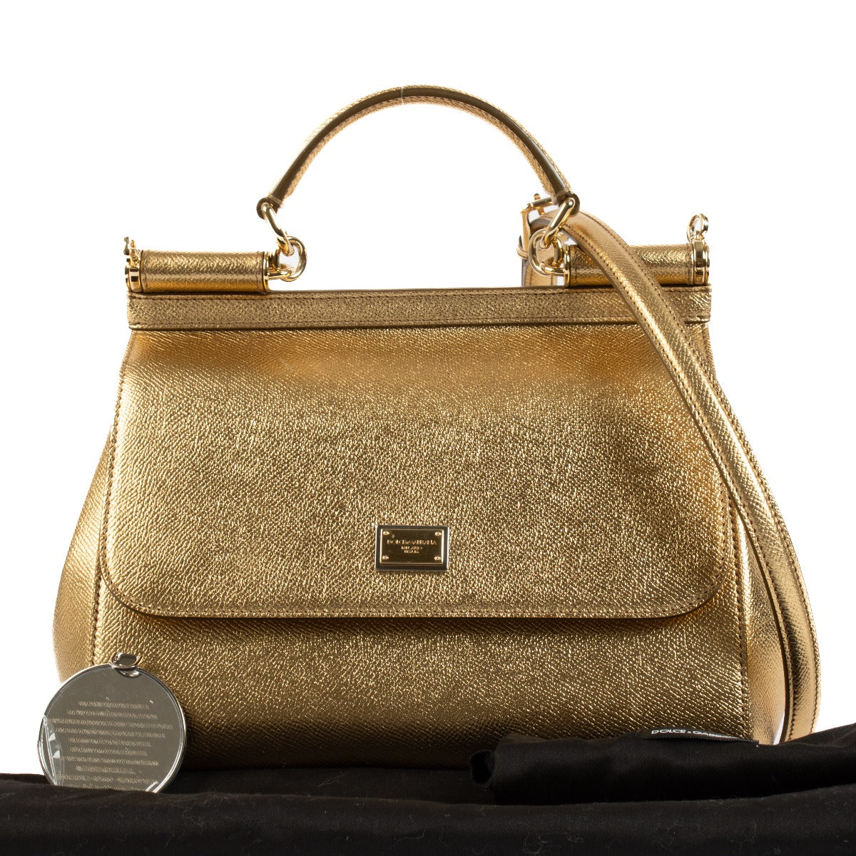 shop 100% authentic second hand Dolce & Gabbana Gold Sicily Bag on Labellov.com