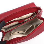 Buy an authentic second-hand Gucci Red Leather GG Crossbody Bag in very good condition at Labellov in Antwerp.