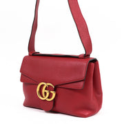 Buy an authentic second-hand Gucci Red Leather GG Crossbody Bag in very good condition at Labellov in Antwerp.