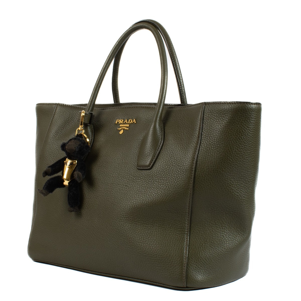 shop 100% authentic second hand Prada Green Vitello Daino Leather Tote Bag on Labellov.com