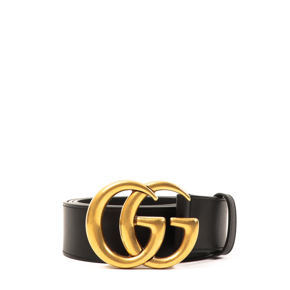 Shop safe online at Labellov in Antwerp this 100% authentic second hand Gucci Black Leather GG Marmont Belt - size 95