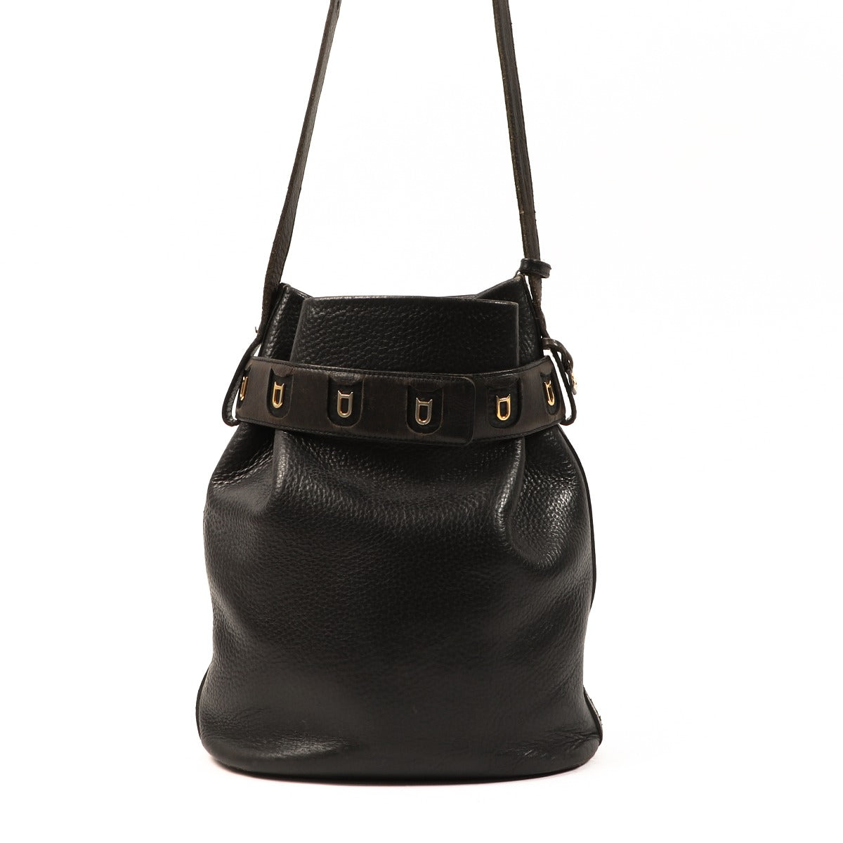 Buy an authentic second-hand Delvaux Black Leather Calicot Bucket Shoulder Bag in very good condition at Labellov in Antwerp.
