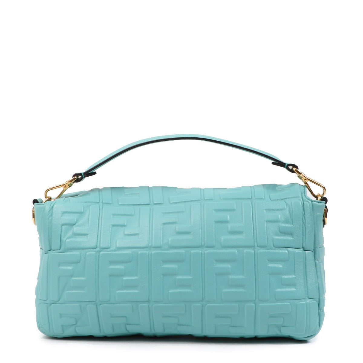 Fendi Large Baguette Turquoise Nappa Leather