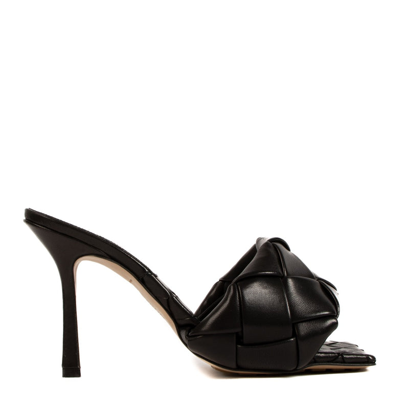 Bottega Veneta Black Lido Mule Sandals