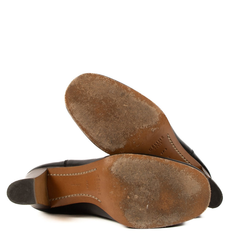 Shop 100% authentic second-hand Celine Black Leather High Boots - Size 37 1/2 on Labellov.com