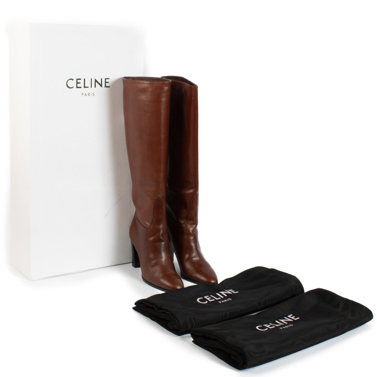 Celine Brown Leather Boots - size 38