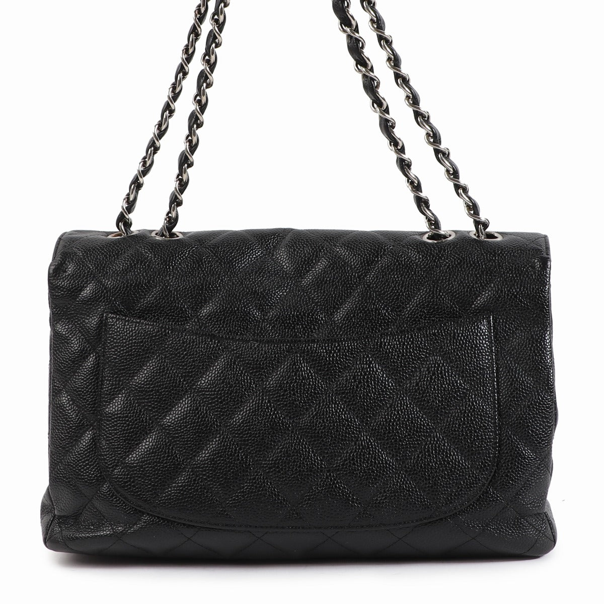 Buy an authentic second-hand Chanel Black Caviar Jumbo Flap Large Shoulder Bag in very good condition at Labellov in Antwerp.