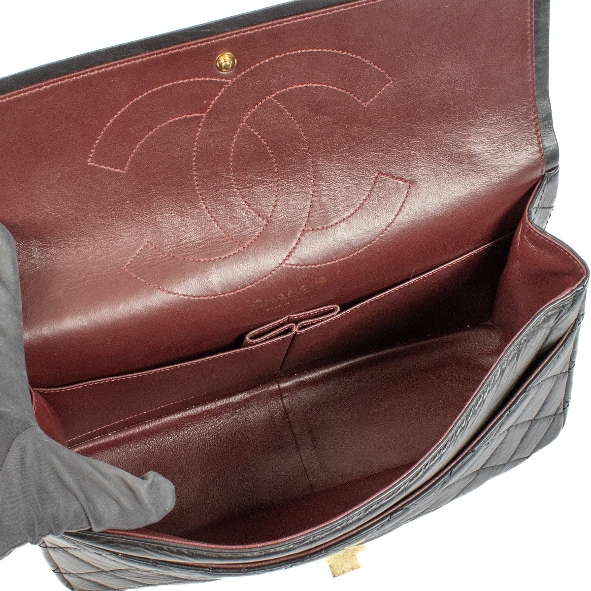 Sac Chanel Maxi 2.55 en veau vieilli noir