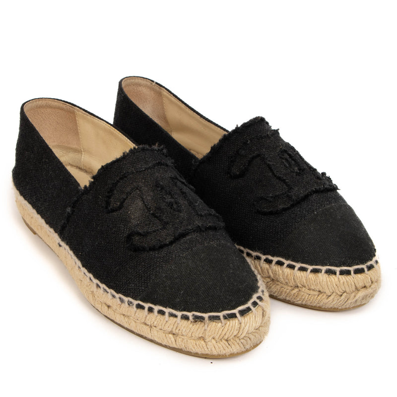 Chanel Zwarte Espadrilles - maat 38