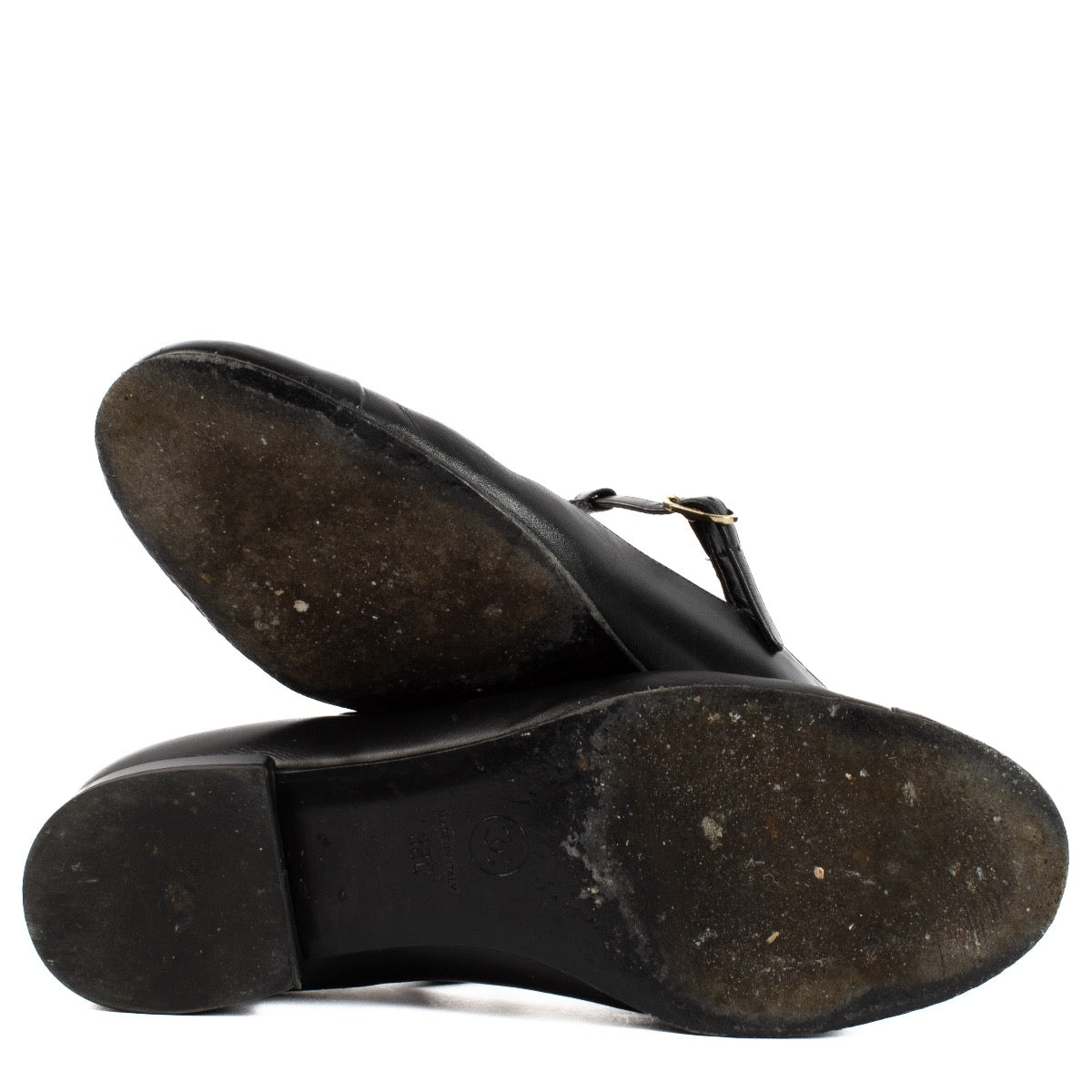 shop 100% authentic second hand Chanel Black Mary Janes Flats - Size 38 on Labellov.com