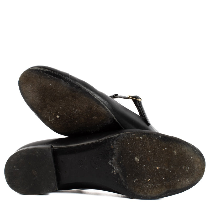 shop 100% authentic second hand Chanel Black Mary Janes Flats - Size 38 on Labellov.com