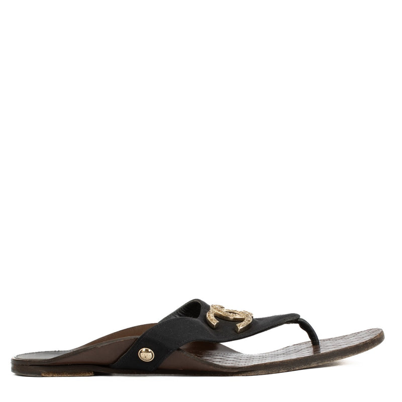 Authentic second hand Chanel CC Thong Sandals on Labellov.com