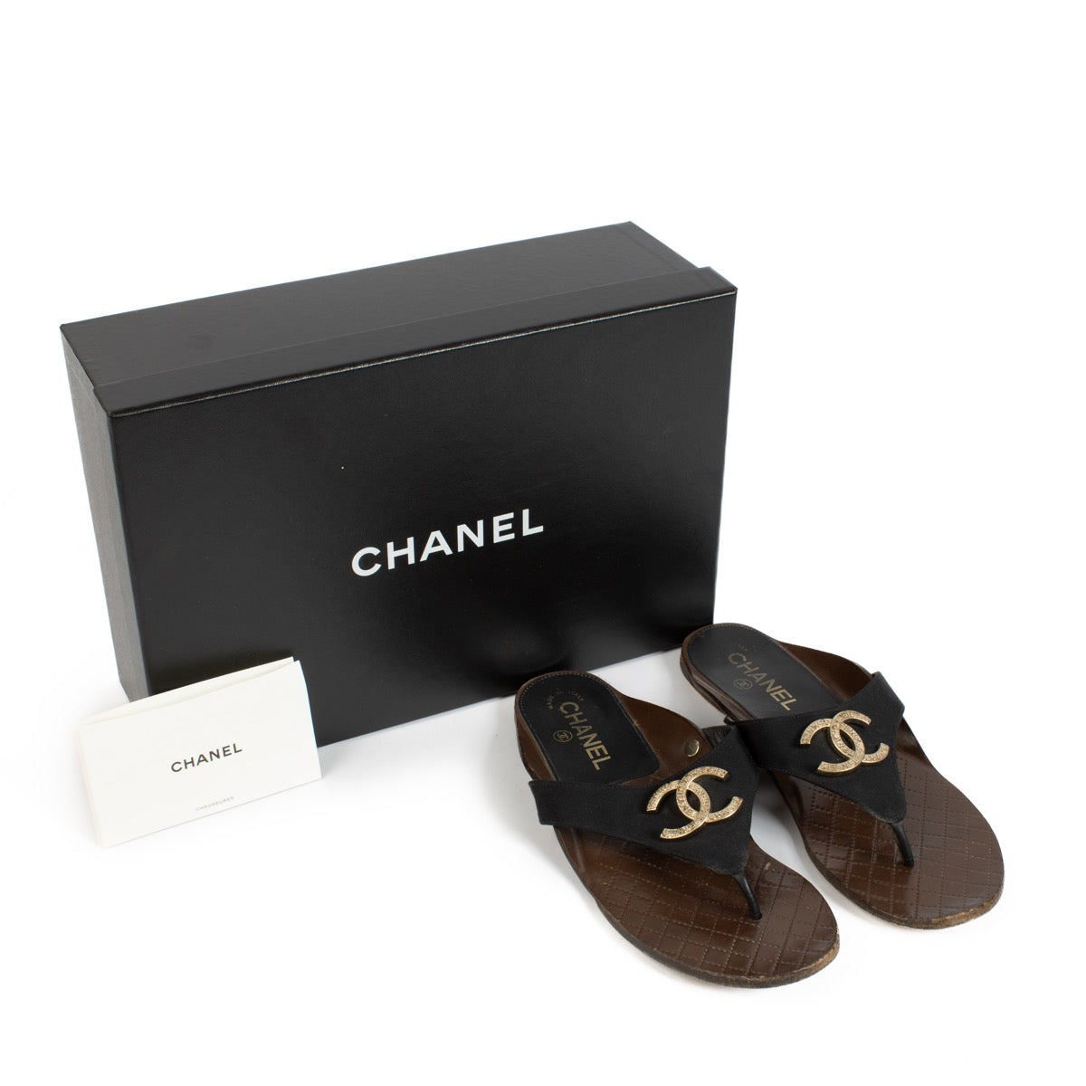 Authentic second hand Chanel CC Thong Sandals on Labellov.com