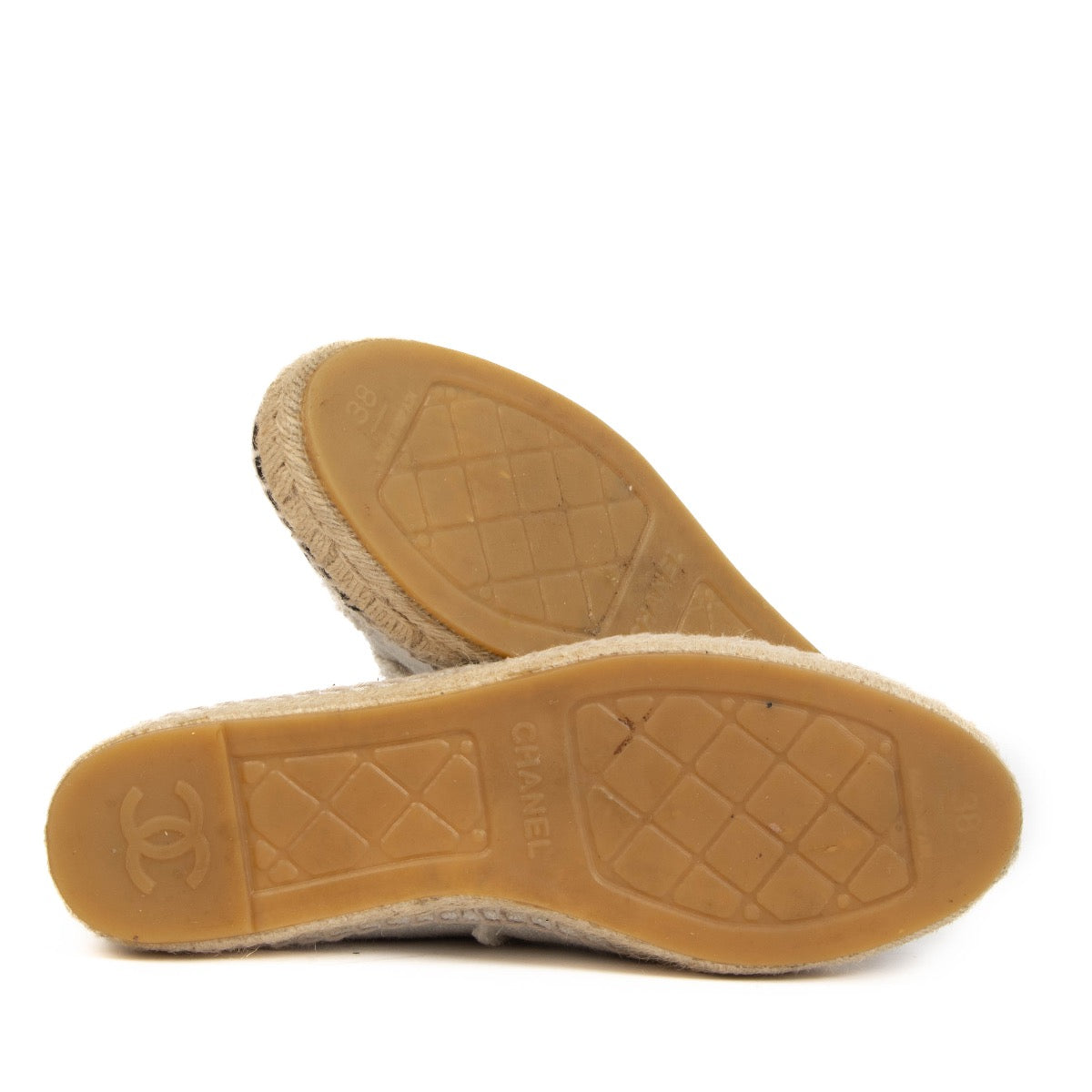 Chanel Black & White Espadrilles - size 38 for the best price at Labellov secondhand luxury