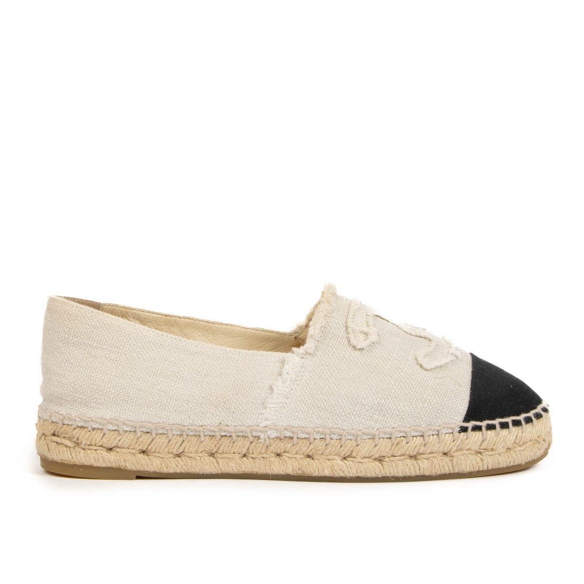 Chanel Black & White Espadrilles - size 38 for the best price at Labellov secondhand luxury