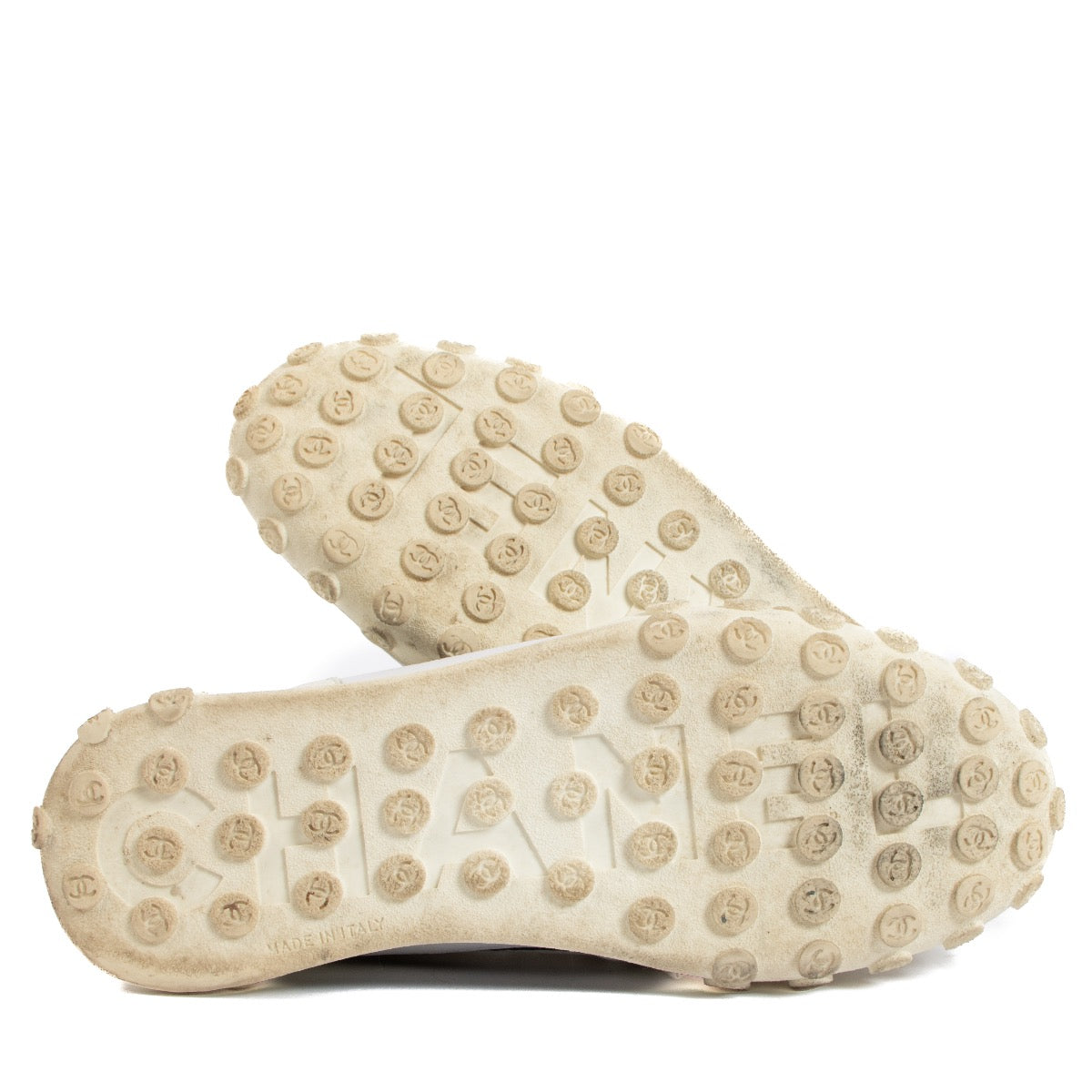 shop 100% authentic second hand Chanel White Sneakers - Size 38 1/2 on Labellov.com