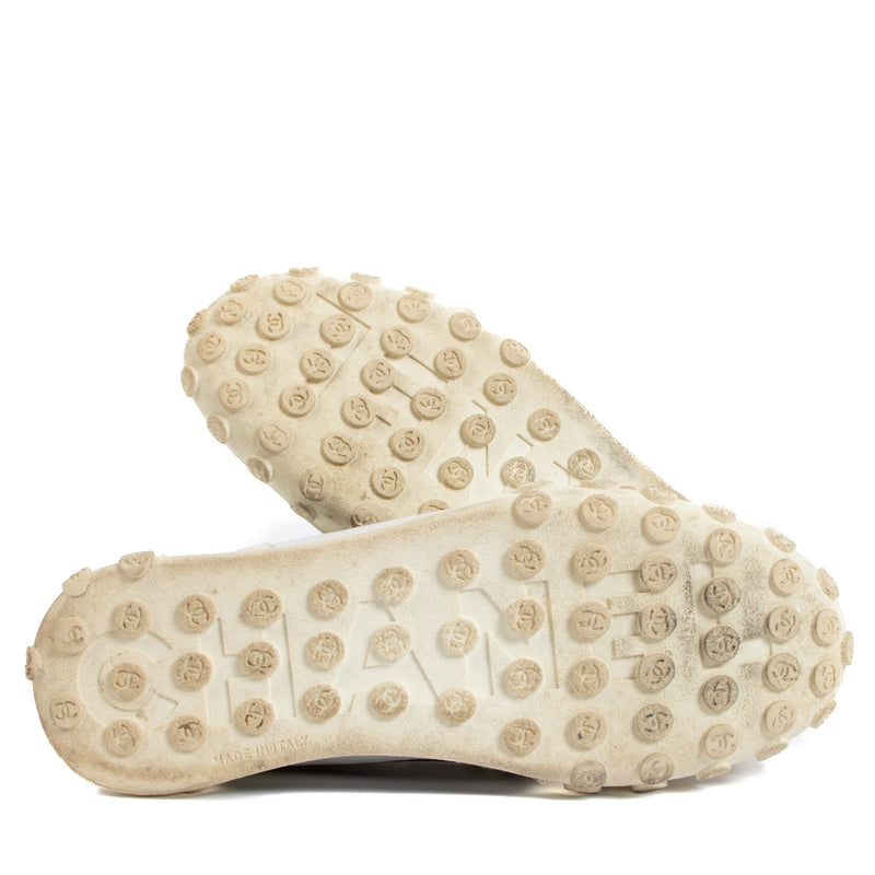 shop 100% authentic second hand Chanel White Sneakers - Size 38 1/2 on Labellov.com