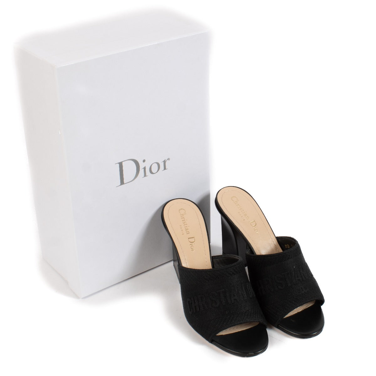 Shop 100% authentic secondhand Dior Black Dway Heeled Mules - Size 38 on Labellov.com