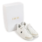 Christian Dior White Calfskin and Suede Star Sneakers - size 38