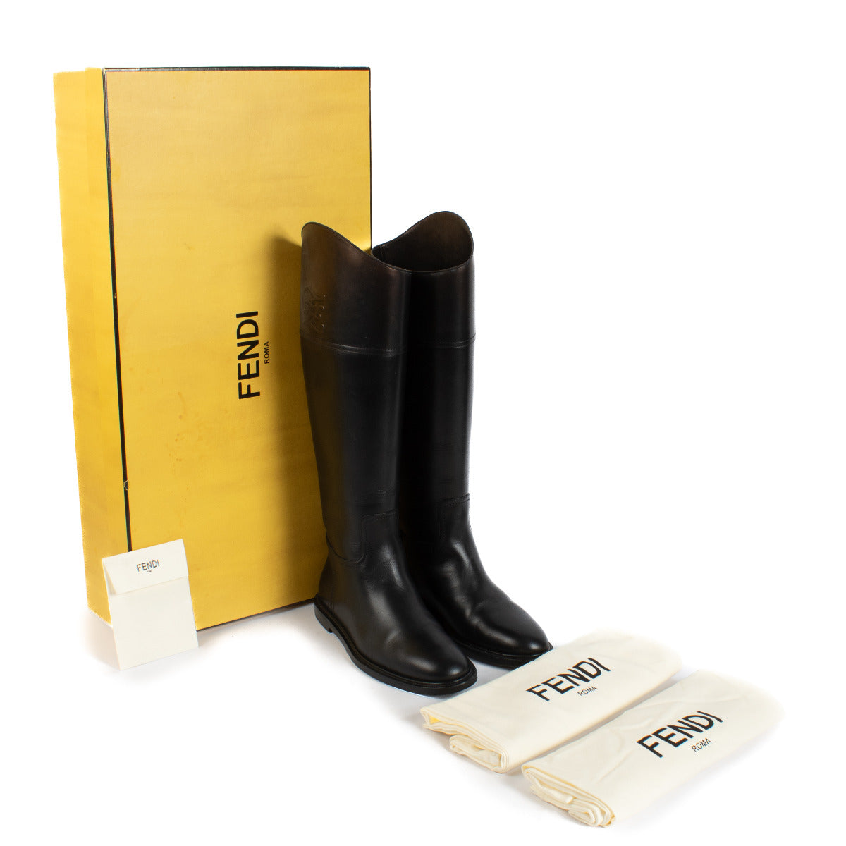 Fendi Karligraphy Riding Boots - size 37.5