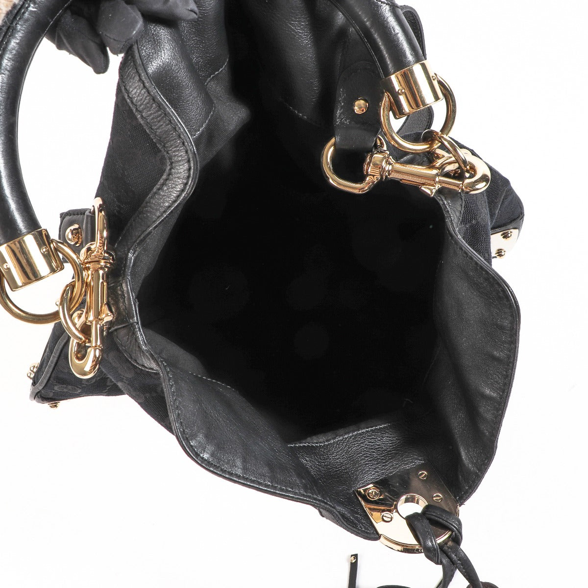 Sac à bandoulière moyen Gucci Indy Babouska en toile GG noire