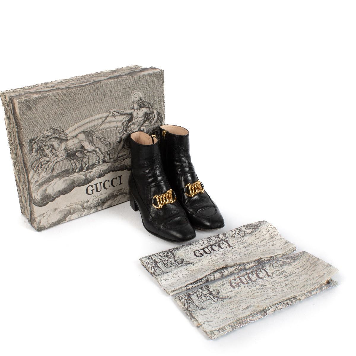 shop 100% authentic second hand Gucci Black Ankle Boots - Size 37 1/2 on Labellov.com