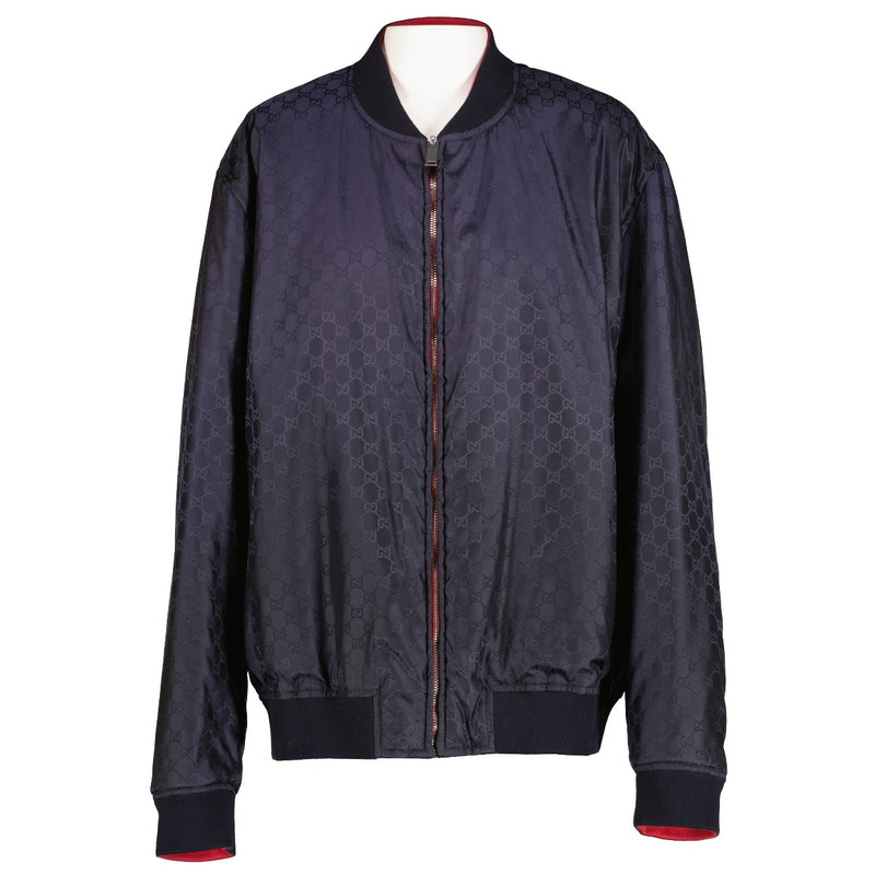 Gucci Blue/Red GG Reversible Bomber Jacket