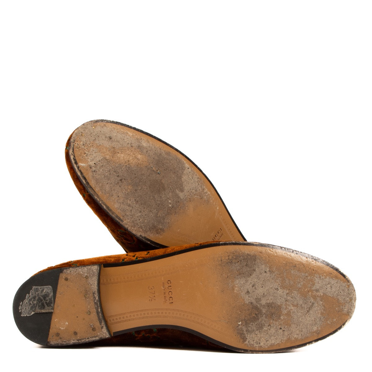 Shop 100% authentic second-hand Gucci Brown GG Velvet Jordaan Loafers in size 37,5on Labellov.com