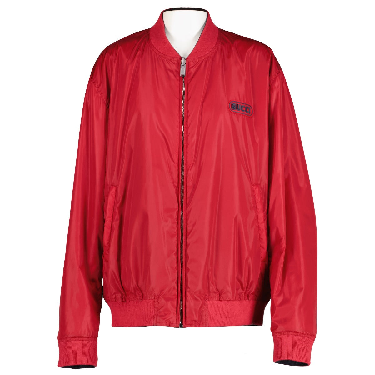 Gucci Blue/Red GG Reversible Bomber Jacket