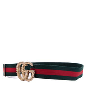 Shop safe online at Labellov in Antwerp this 100% authentic second hand Gucci Web Torchon Double G Belt - size 75
