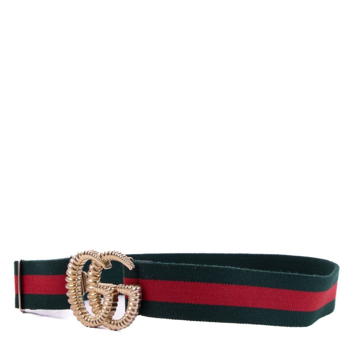 Shop safe online at Labellov in Antwerp this 100% authentic second hand Gucci Web Torchon Double G Belt - size 75