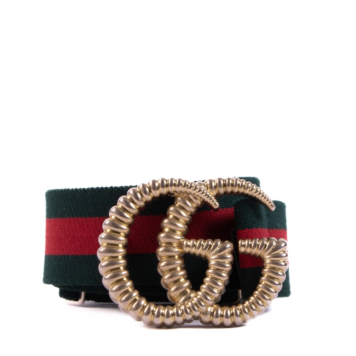 Shop safe online at Labellov in Antwerp this 100% authentic second hand Gucci Web Torchon Double G Belt - size 75
