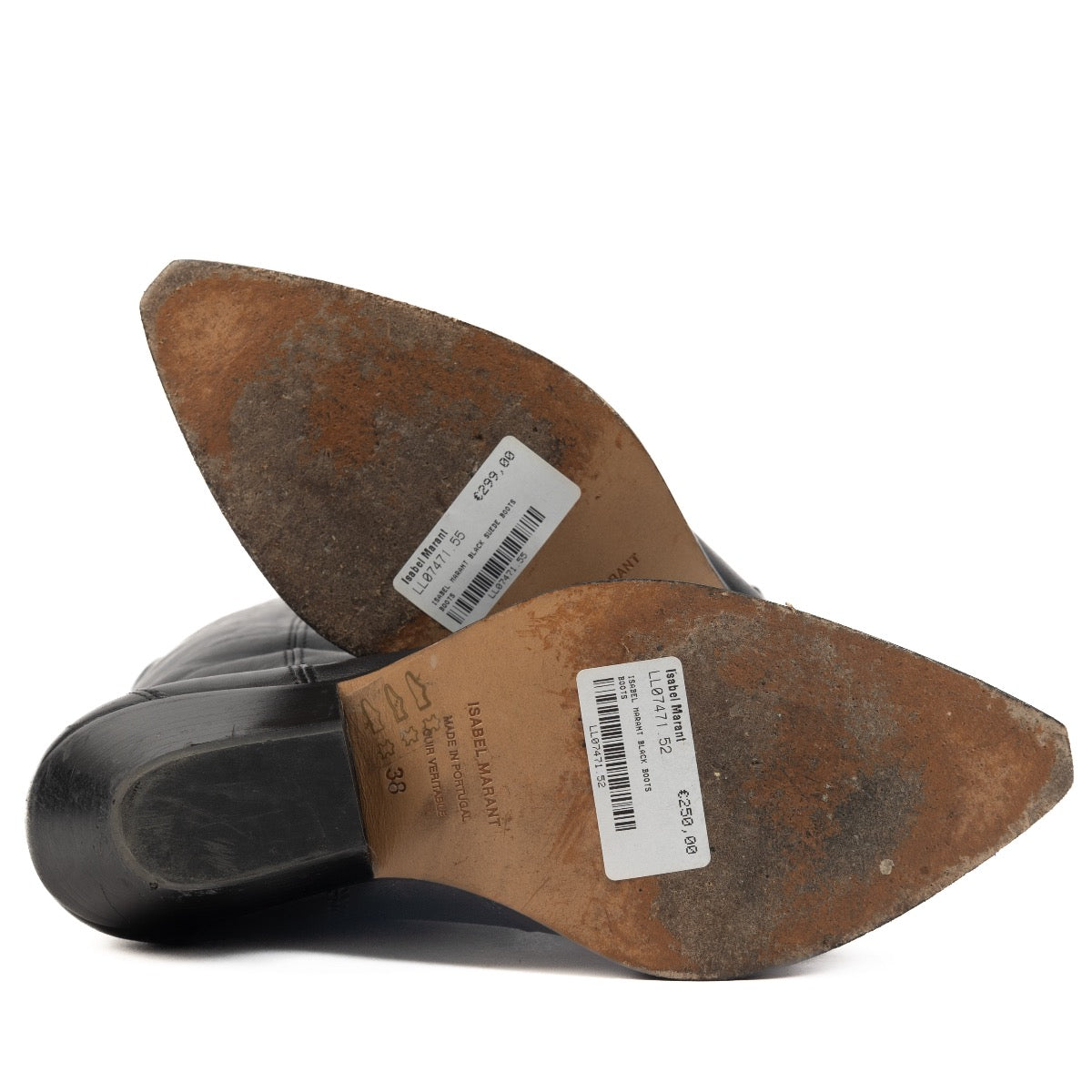 Shop safe online at Labellov in Antwerp, Brussels and Knokke these 100% authentic second hand Isabel Marant Black Cowboy Boots - size 38