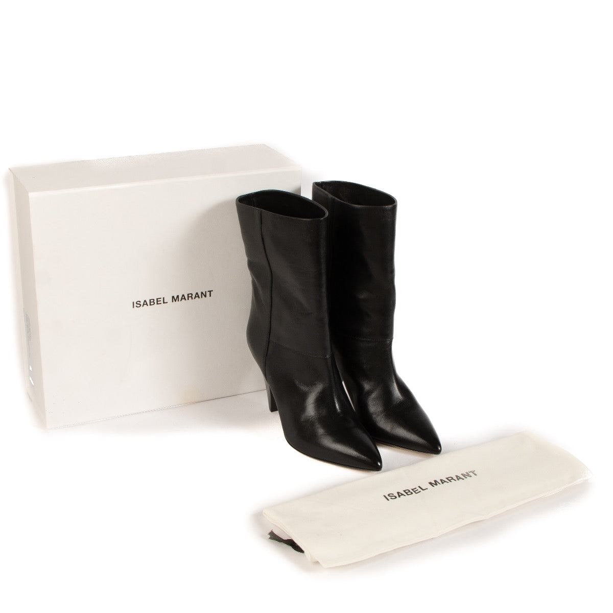 shop 100% authentic second hand Isabel Marant Black Locky Boots - Size 38 on Labellov.com