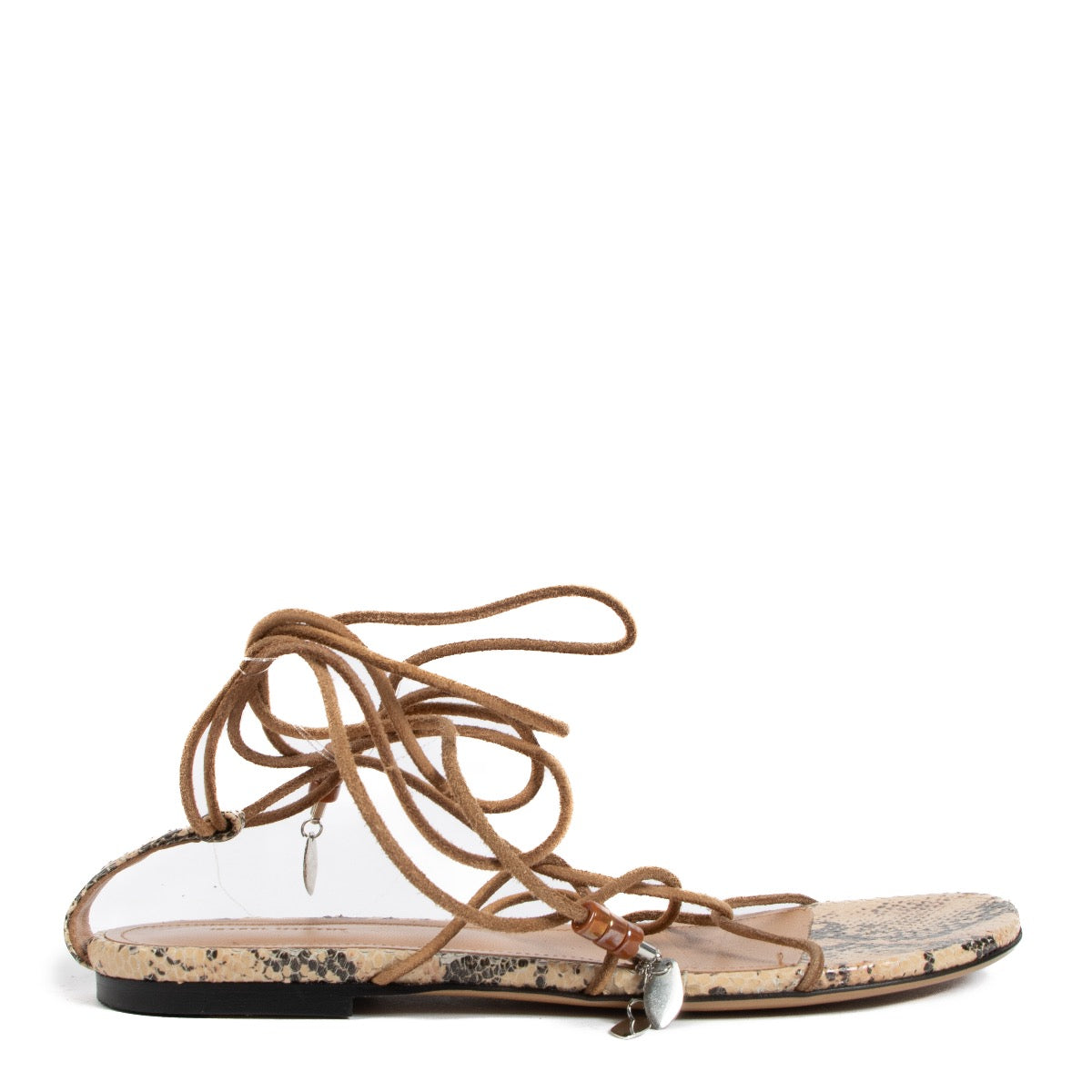 Isabel Marant Anira Python Embossed Strap Sandals