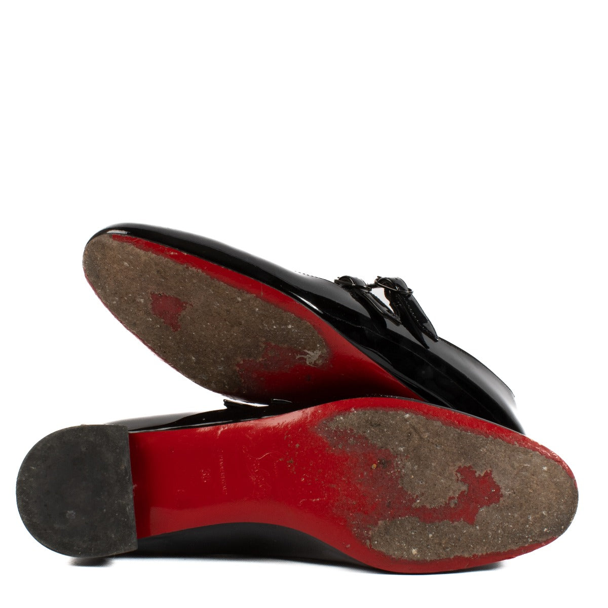 Shop 100% authentic secondhand Christian Louboutin Black Patent Sweet Jane Flats - Size 38 on Labellov.com